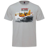 CL-215 Canadair Vintage Adult T-shirt - silver