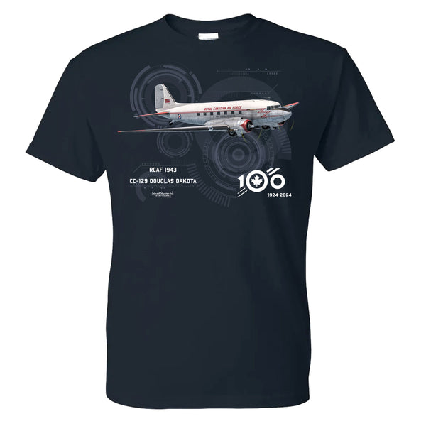 RCAF 100 Legacy CC-129 Douglas Dakota Adult T-shirt
