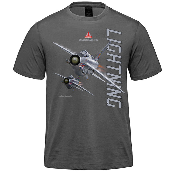 English Electric Lightning Vintage Adult T-shirt - charcoal