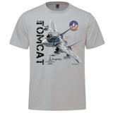 F-14 Tomcat Vintage Adult T-shirt - silver