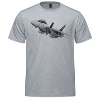 F-14 Tomcat Sketch Adult T-shirt - athletic heather