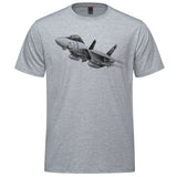 F-14 Tomcat Sketch Adult T-shirt - athletic heather