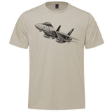F-14 Tomcat Sketch Adult T-shirt - sand