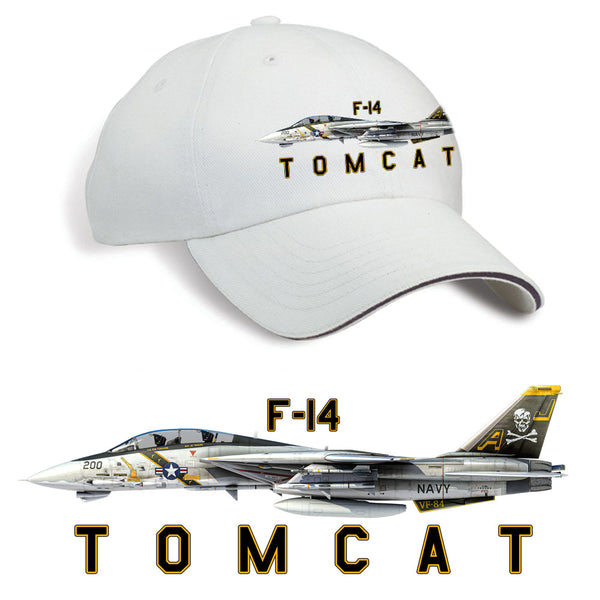 F-14 Tomcat Profile Printed Hat - stone