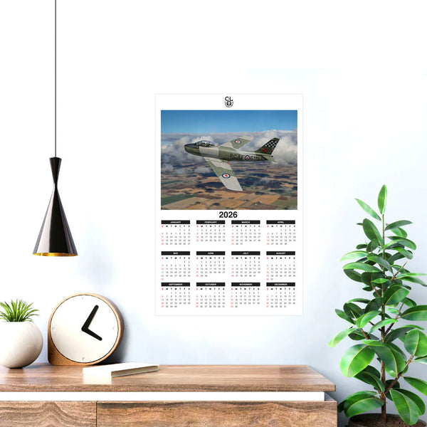 Canadair F-86 Sabre 2026 Wall Calendar