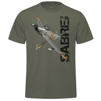 F-86 Sabre Adult T-shirt - military green