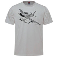 F-86 Sabre Sketch Adult T-shirt - silver