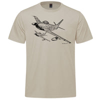 F-86 Sabre Sketch Adult T-shirt - sand