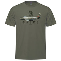 Canadair F-86 Sabre MK.VI Profile Adult T-shirt - military green