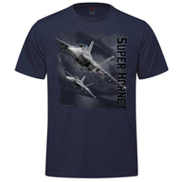 F/A-18 Super Hornet Flight Adult T-shirt - navy