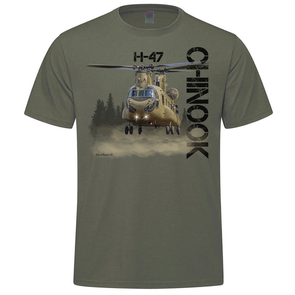 H-47 Chinook Adult T-shirt - military green