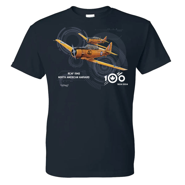 RCAF 100 Legacy Harvard Adult T-shirt - navy