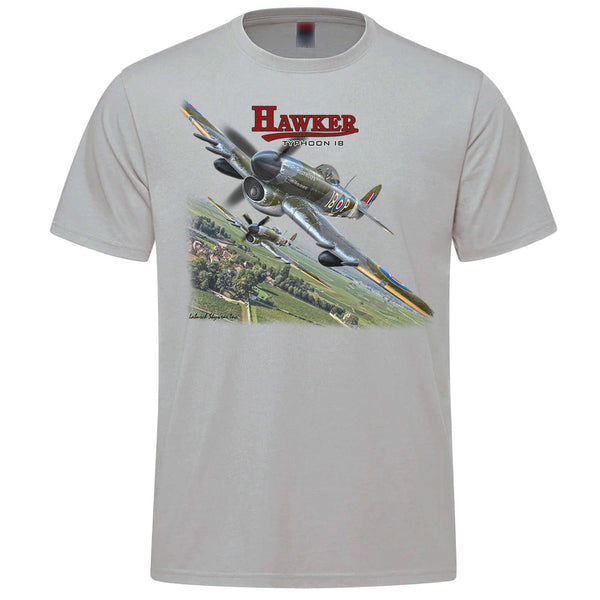 Hawker Typhoon Vintage Adult T-shirt - silver