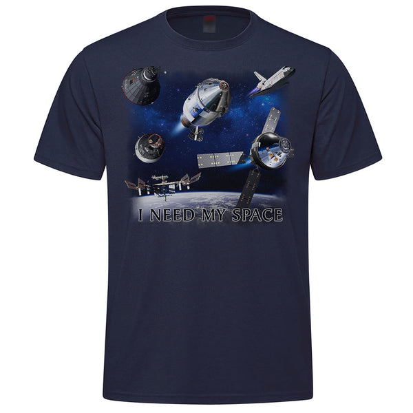 I Need My Space Adult T-shirt - navy