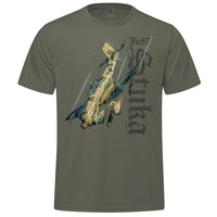 JU-87 Stuka Vintage Adult T-shirt - military green