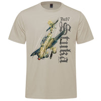 JU-87 Stuka Vintage Adult T-shirt - sand