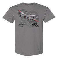 RCAF 100 Legacy Avro Lancaster Adult T-shirt - silver