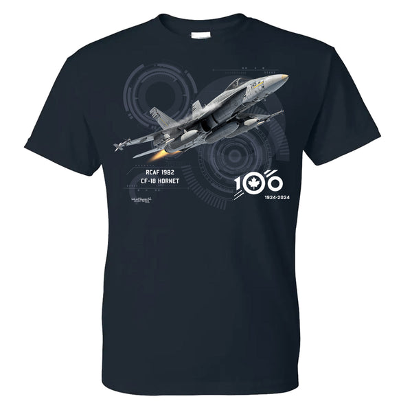 RCAF 100 Legacy CF-18 Hornet Adult T-shirt