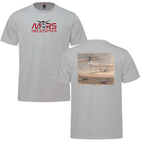 Mars Ingenuity Helicopter Space Adult T-shirt - silver