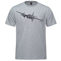 Mosquito Sketch Adult T-shirt - athletic heather
