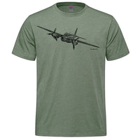 xMosquito Sketch Adult T-shirt - miltiary green heather