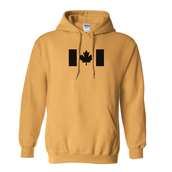 Maple Leaf Pullover Adult Hoodie - mustard