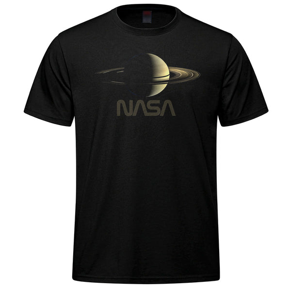 NASA Saturn Space Adult T-shirt - black
