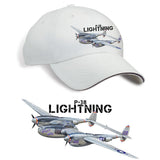 P-38 Lightning Printed Hat - stone