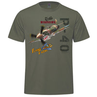 P-40 Warhawk Adult T-shirt - military green