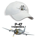 P-47 Thunderbolt Printed Hat - stone
