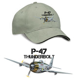 P-47 Thunderbolt Printed Hat - taupe
