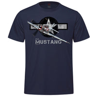 P-51 Mustang Adult T-shirt - navy