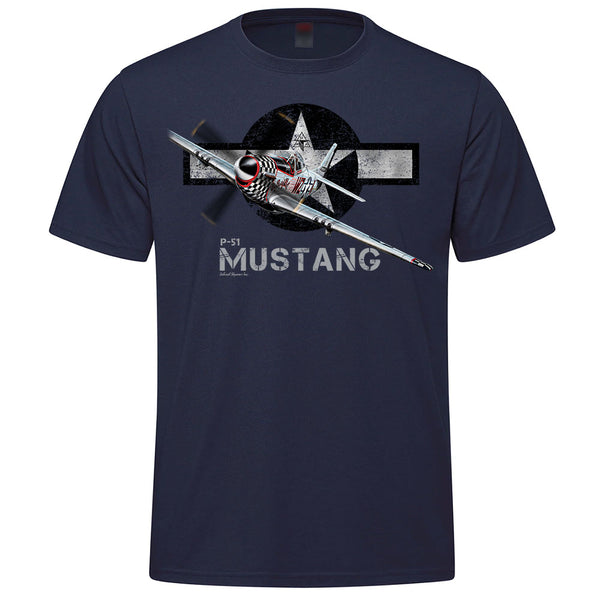 P-51 Mustang Adult T-shirt - navy