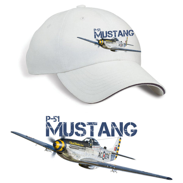 P-51 Mustang (RCAF) Printed Hat - stone