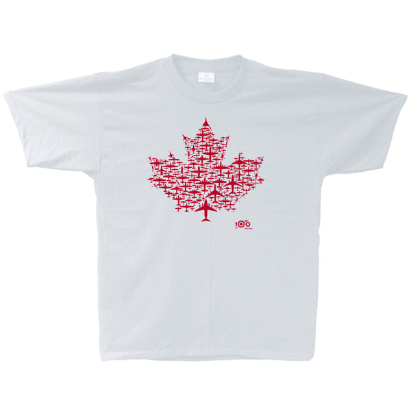 RCAF 100 Maple Leaf Collection Adult T-shirt