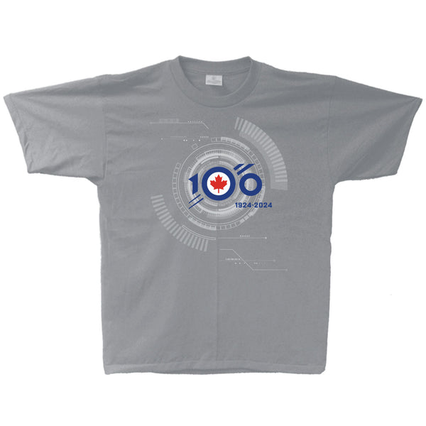 RCAF 100 Insignia Collection Adult T-shirt - silver