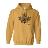 RCAF 100 Maple Leaf Collection Adult Unisex Hoodie - mustard