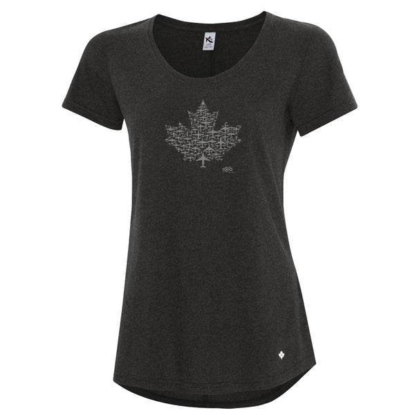 Ladies Maple Leaf Collection Ladies T-shirt - charcoal heather