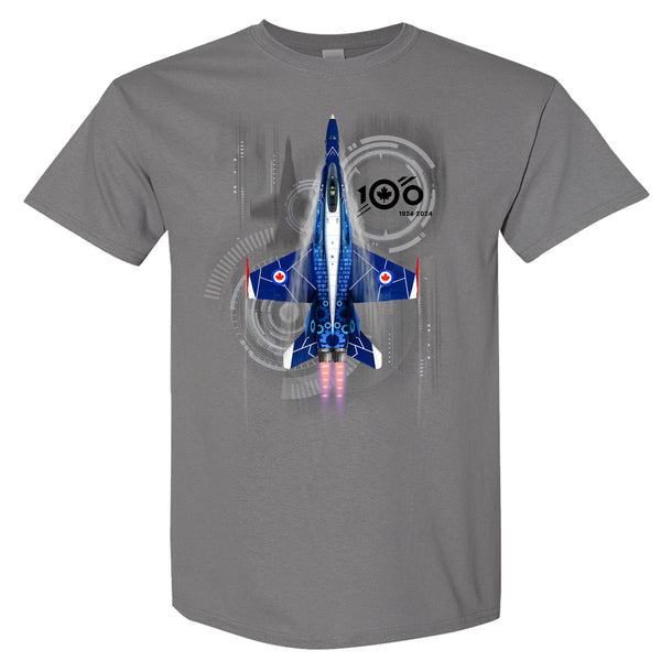 RCAF 100 Legacy CF-18 Demo Hornet Pure Vertical II Adult T-shirt