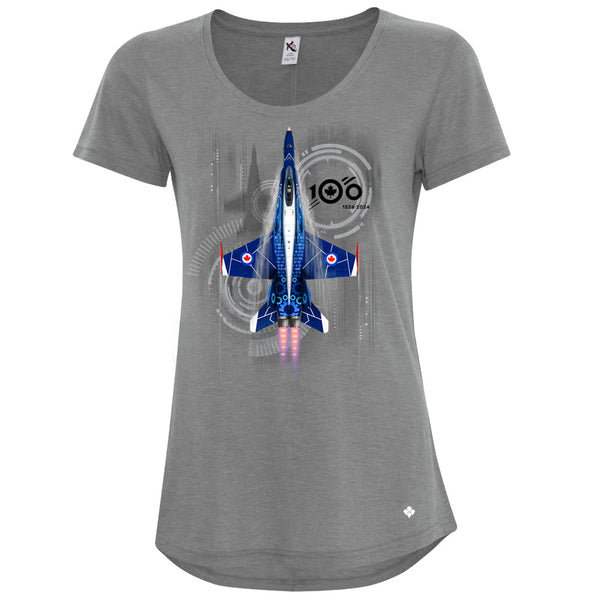 Ladies RCAF 100 Legacy CF-18 Demo Hornet Pure T-shirt