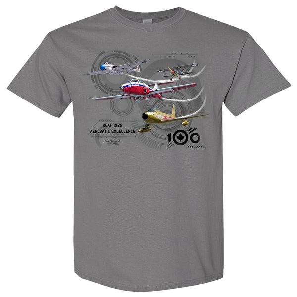 RCAF 100 Legacy Formation Adult T-shirt - silver