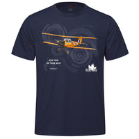 RCAF Legacy Tiger Moth Adult T-shirt - navy