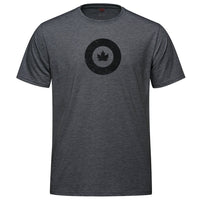 RCAF Classic Roundel Vintage Logo t-shirt - charcoal heather with black roundel