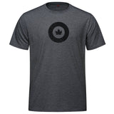 RCAF Classic Roundel Vintage Logo t-shirt - charcoal heather with black roundel