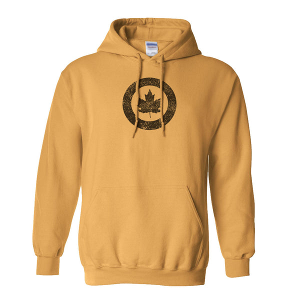 RCAF Classic Roundel Pull Over Adult Hoodie - mustard