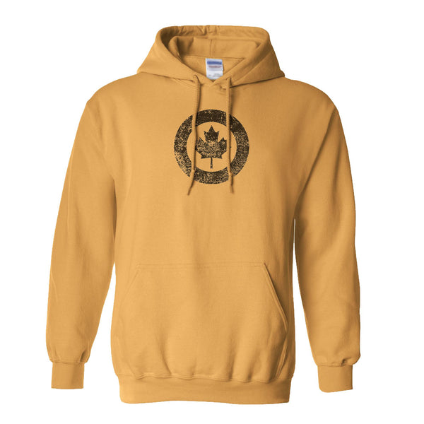RCAF Modern Roundel Pullover Adult Hoodie - mustard