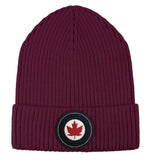 RCAF Classic Roundel Rib Knit Winter Toque - burgundy