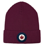 RCAF Historic Roundel Rib Knit Winter Toque - burgundy