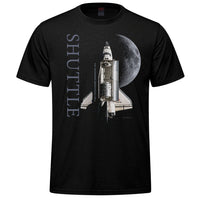 Shuttle Moon Space Adult T-shirt - black