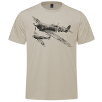 Spitfire MKIX Sketch Adult T-shirt - sand
